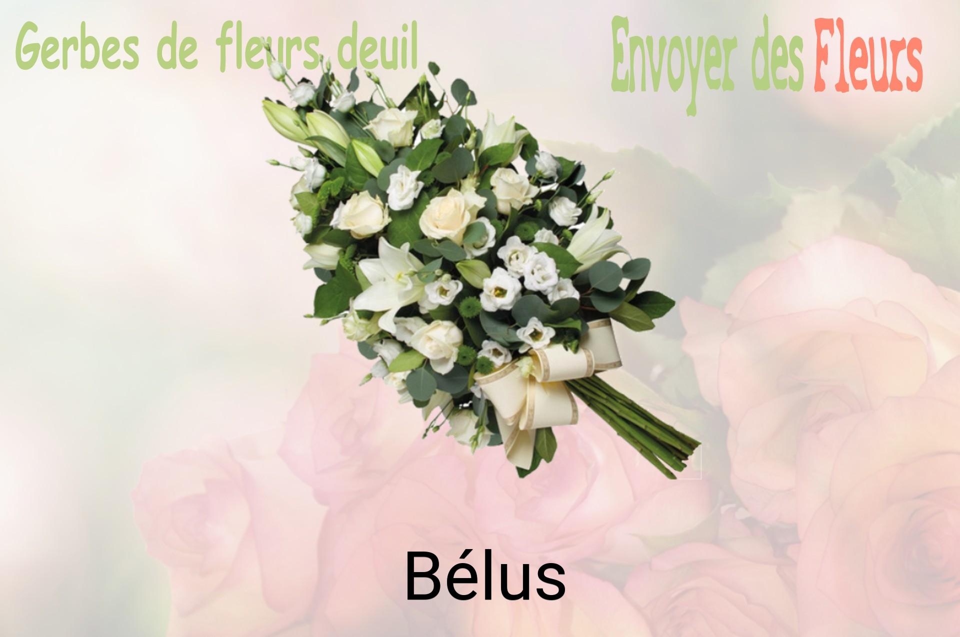 Gerbe de fleurs de deuil livrée à Bélus